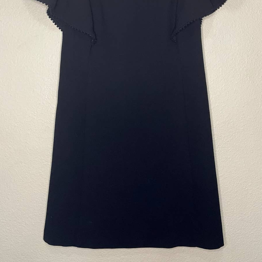 𝅺loft Dress Black Mini Dramatic Sleeve Embellished Batwing Scoop Neck Size‎ 2 - Picture 6 of 12